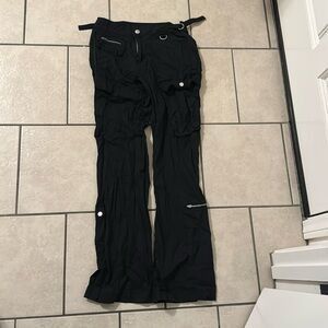 Light weight low rise black pants